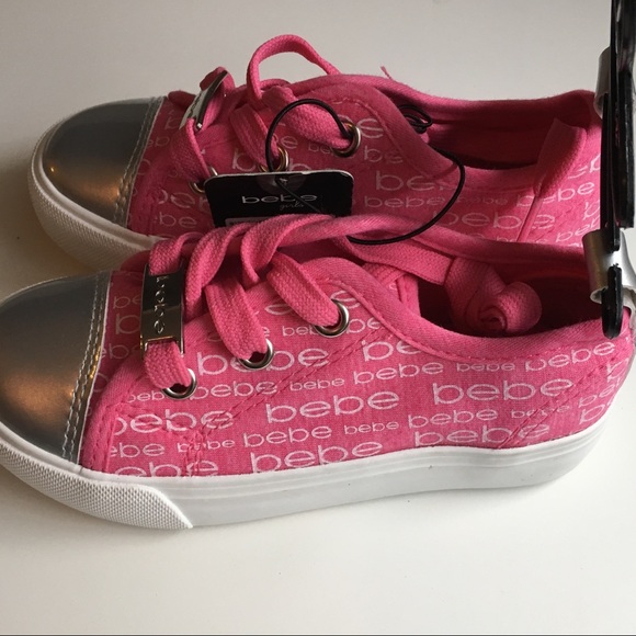 bebe Other - NWT bebe pink/metallic silver little girls shoes